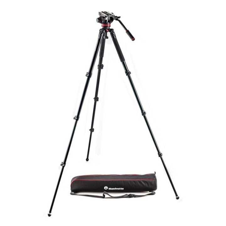 Manfrotto Stativkit Aluminium video MVK502AQ MVH502AH, taske