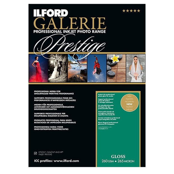 Ilford Galerie Prestige Gloss 260GSM 10 x 15cm. 100 ark