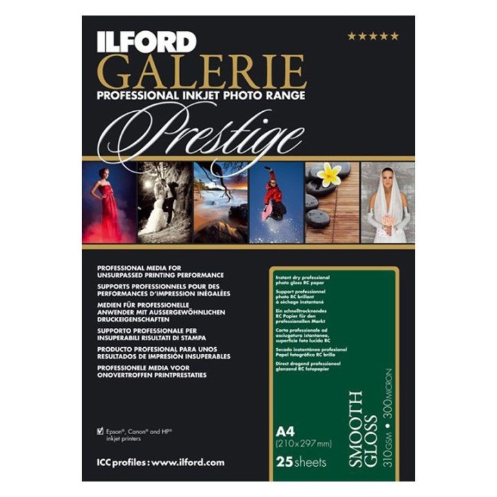 Ilford Galerie Prestige Smooth Gloss, 100 ark, 13x18cm.