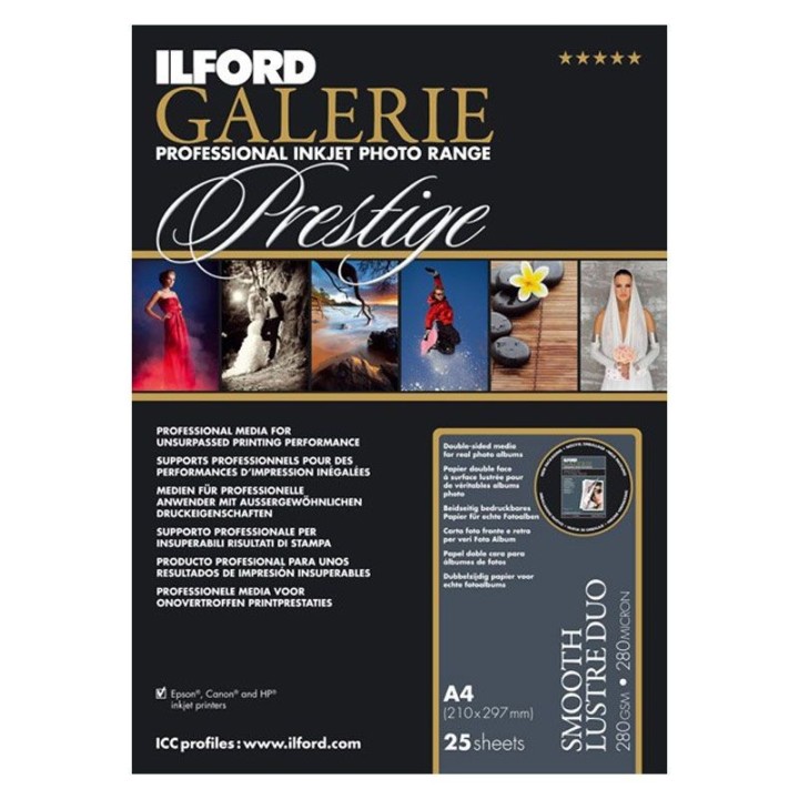 Ilford Galerie Prestige Smooth Lustre Duo, 25 art A3
