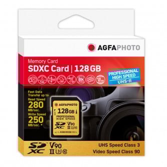 Agfa SDxC kort 128GB UHS-II U3 V90