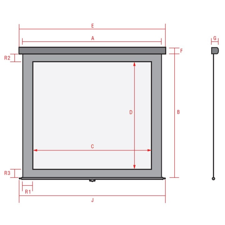 reflecta Crystal-Line Rollo lærred 160x160cm