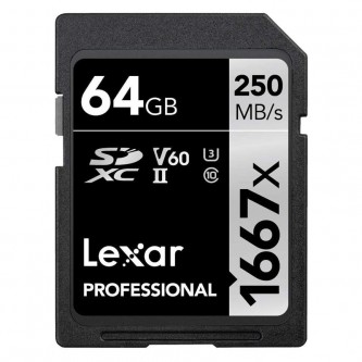 Lexar 64GB 1667x SDXC UHS-II v60