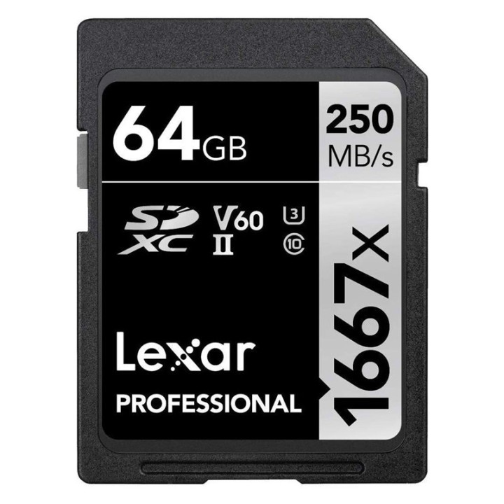 Lexar 64GB 1667x SDXC UHS-II v60