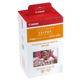 Canon RP-108 fotopapirsæt, 10 x 15 cm, og blækpatron