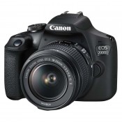 Canon EOS 2000D m/18-55mm IS II sort og batteri LP-E10
