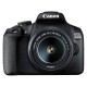 Canon EOS 2000D m/18-55mm IS II sort og batteri LP-E10