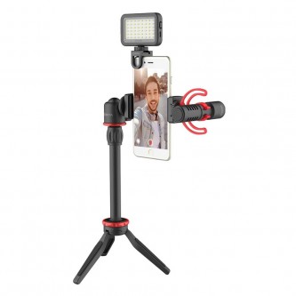 BOYA Videokit med mikrofon og LED-lampe