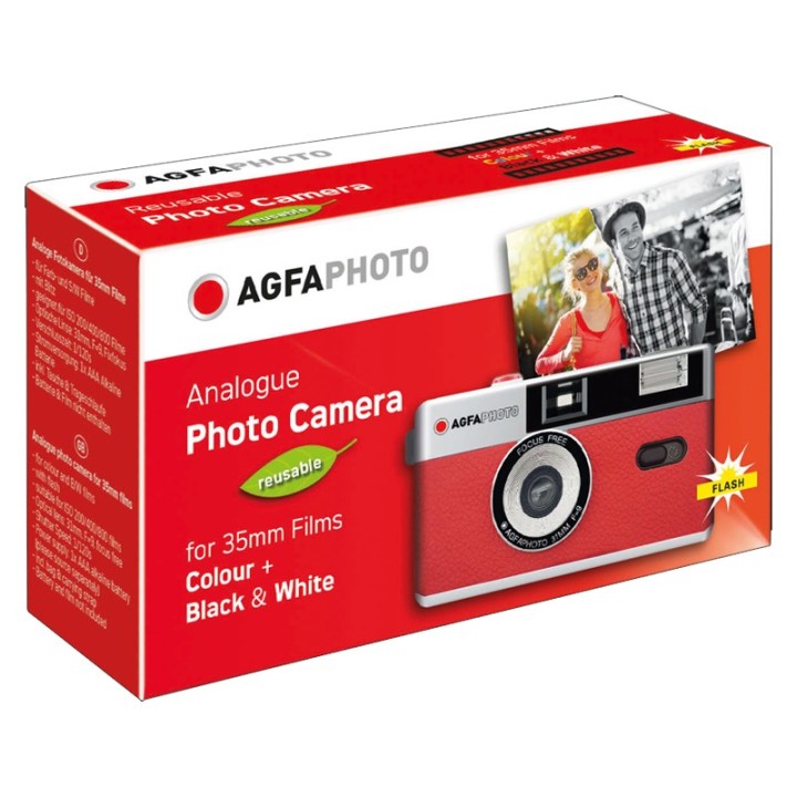 Agfaphoto genanvendeligt kamera 35mm Rød