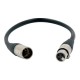 FXLION FX-DC4M3F Converting cable XLR4 male to XLR3 female