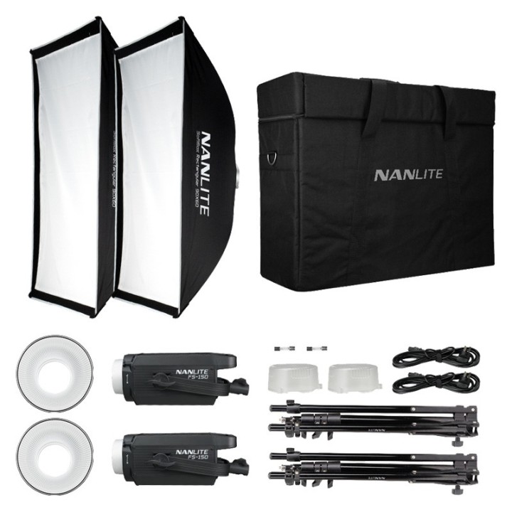 Nanlite FS-150 LED 2 Light kit with stand