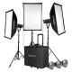 Nanlite FS-150 LED 3 Light kit with stand