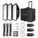 Nanlite FS-150 LED 3 Light kit with stand