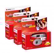 Agfa Lebox Engangskamera 400 Fash 3 pk