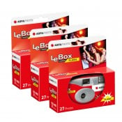 Agfa Lebox Engangskamera 400 Fash 3 pk