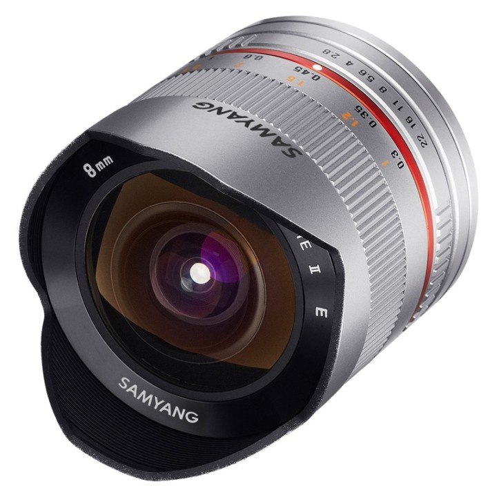 Samyang 8mm f/2,8 Fisheye (APS-C), Fuji X, Sølv II