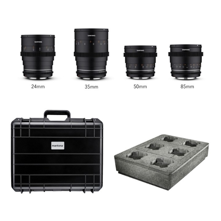 Samyang MF 24/35/50/85 MK2 VDSLR kuffert MFT