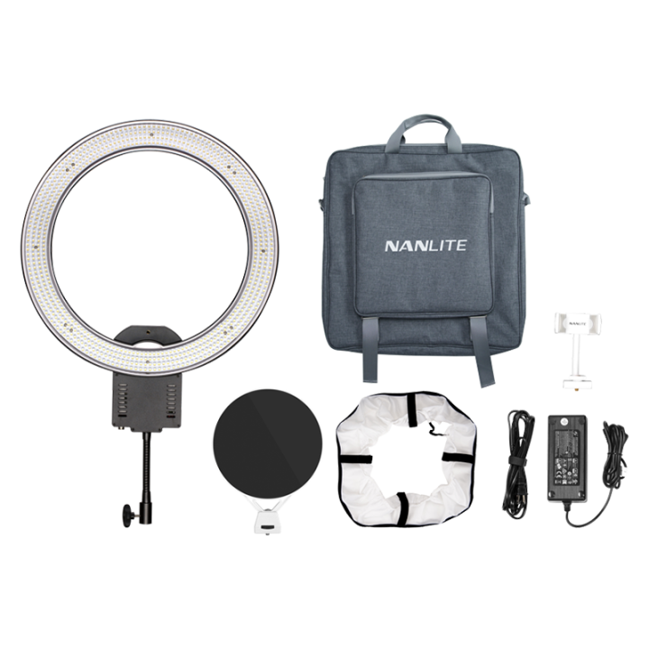 Nanlite Halo 19 LED Ring Light with carrying case
