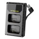 Nitecore USN1 Dual slot USB-lader til Sony NP-FW50