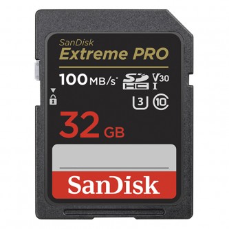 SanDisk 32 GB SDHC ExtremePro 100MB/s UHS-I, Class 10, U3, V30