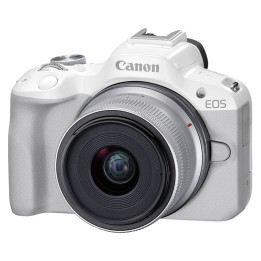 Canon EOS R50 m/ 18-45mm, hvid