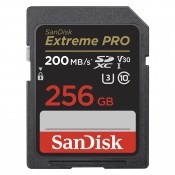 SanDisk 256 GB SDXC Extreme Pro 200MB/s V30 UHS-I U3, Class 10