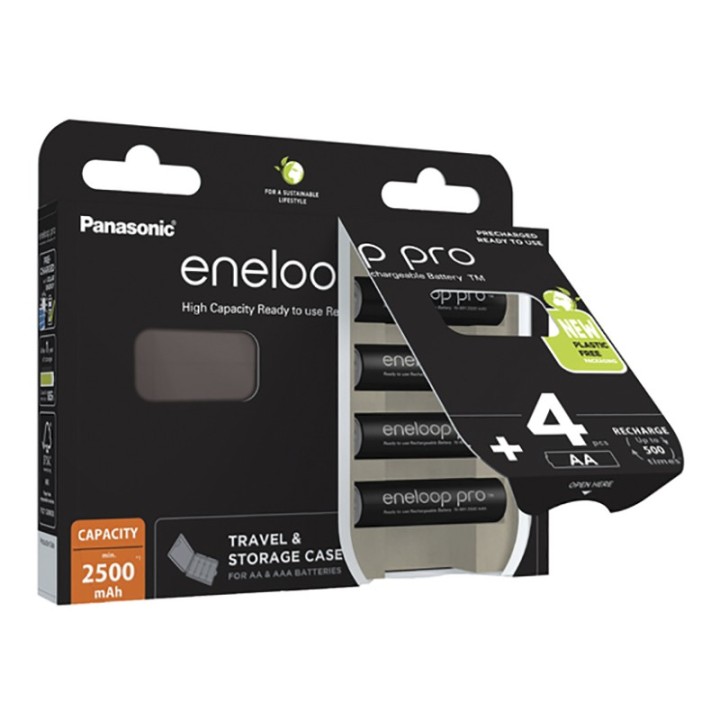 Panasonic Pro genopladelige batterier AA 4 styk
