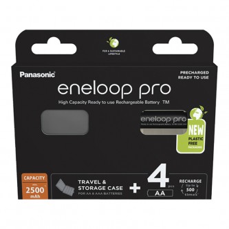 Panasonic Pro genopladelige batterier AA 4 styk