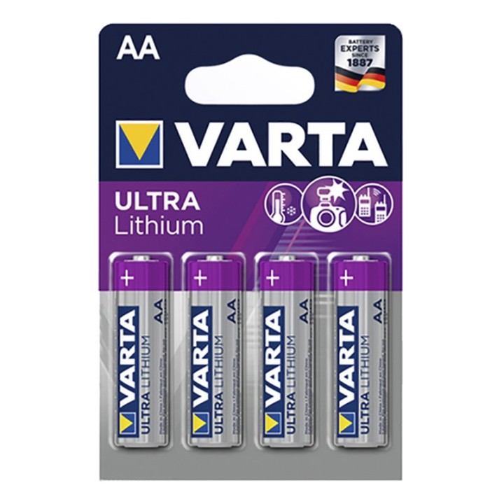 Varta Ultra Lithium Mignon AA batteri 4 styk
