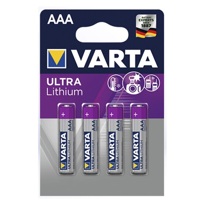 Varta Ultra Lithium Micro AAA batteri 4 styk
