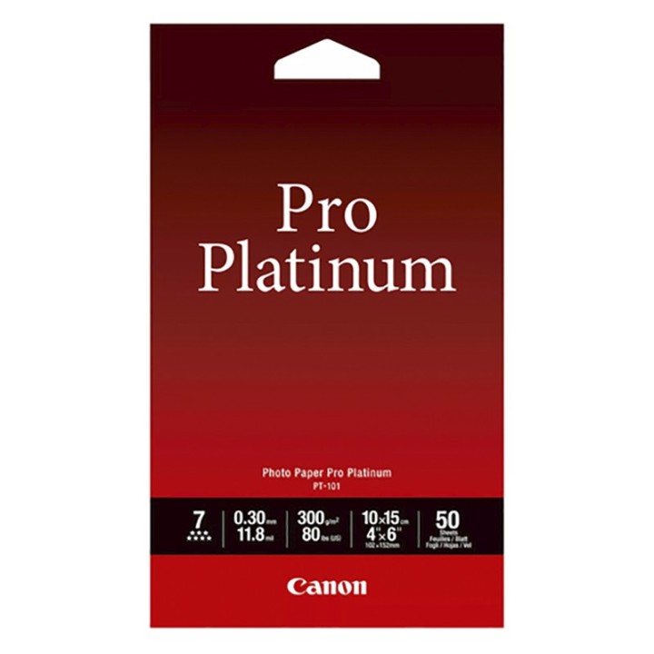 Canon PT-101 Pro Platinum, 10 x 15 cm fotopapir 50 ark.