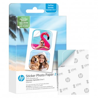 HP Zink paper Sprocket Luna 30-pack 2x3" pre-cut 1,3x1,3 sticker