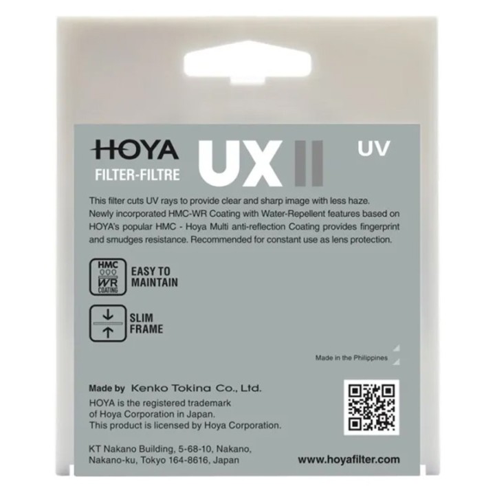 Hoya UX UV II Filter 82 mm