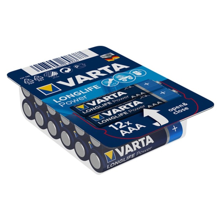 Varta Longlife Power Micro AAA/LR3 batteri 12 pak