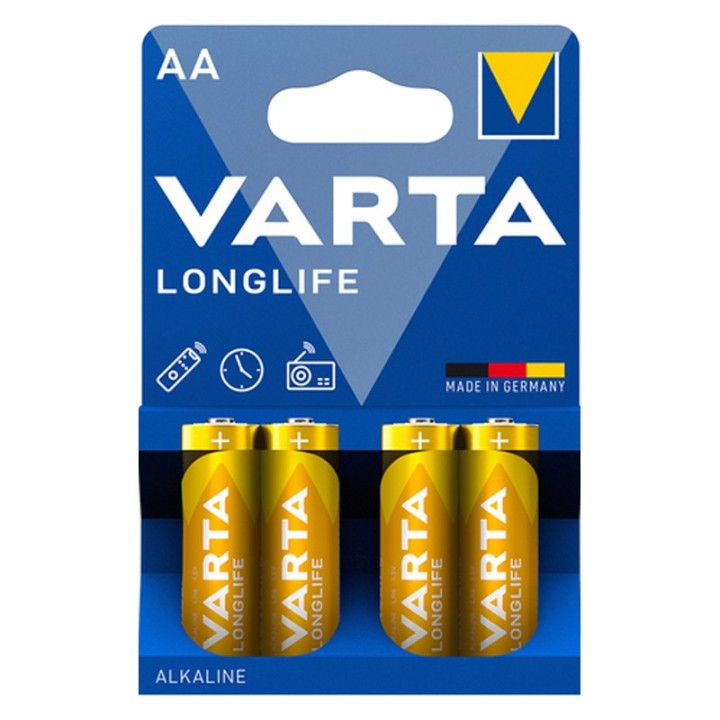 Varta Longlife Mignon AA LR6 batterier 4 pak