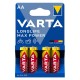 Varta Longlife Max Mignon AA batteri 4 pak