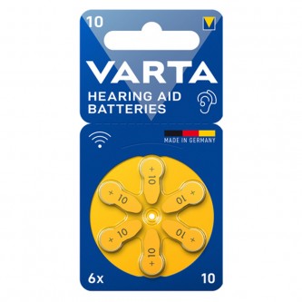 Varta Hearing Aid 10 Batterier. 6 pak