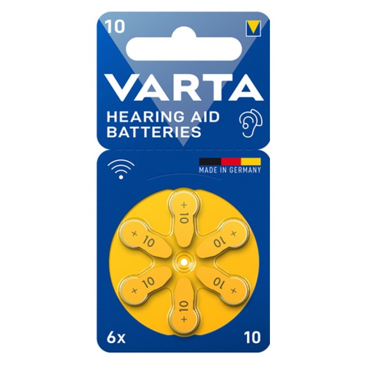 Varta Hearing Aid 10 Batterier. 6 pak