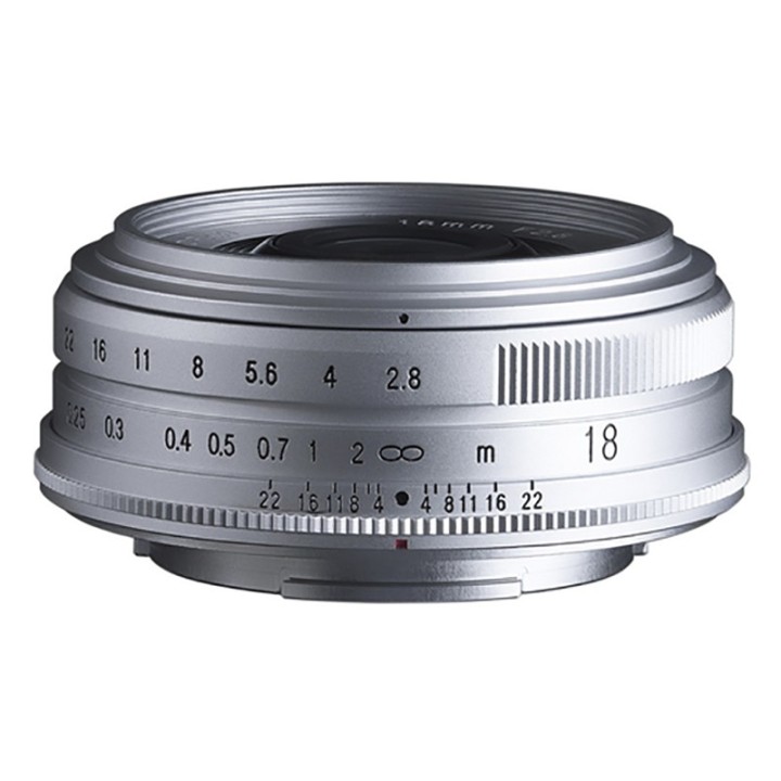 Voigtländer Color-Skopar 18mm f/2.8 til Fuji X-mount sølv