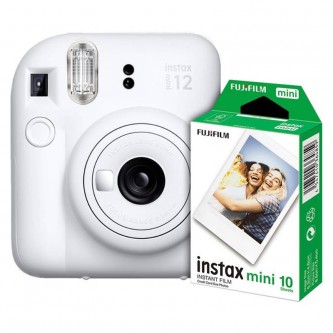 Fuji Instax mini 12 clay-white + 10 Instant film
