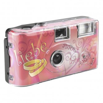 Engangskamera i bryllups-design, 27 optagelser