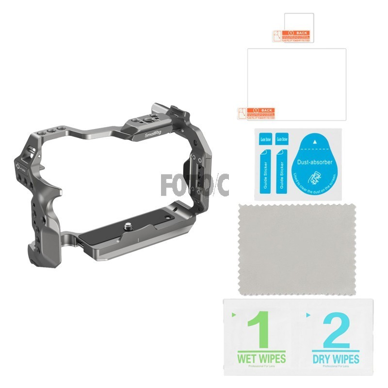 Gabbia SmallRig HawkLock Per Canon EOS R5 Mark II | Sgancio Rapido | Con Protezione Schermo Temperato | Fori 1/4 E 3/8, Attacchi NATO, Cold Shoe
