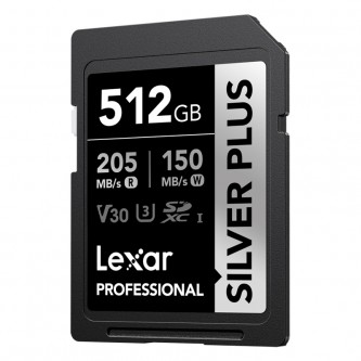 Lexar SDXC Professional SILVER Plus 1066x UHS-I/U3/A2/4K R205/W150 (V30) 512GB