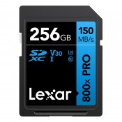 Lexar SDXC 800x Pro UHS-I cards, C10 (V30) U3, R150/W45, 256GB