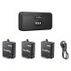 SmallRig 4565 GoPro Camera Battery Kit (3stk + Charger case)