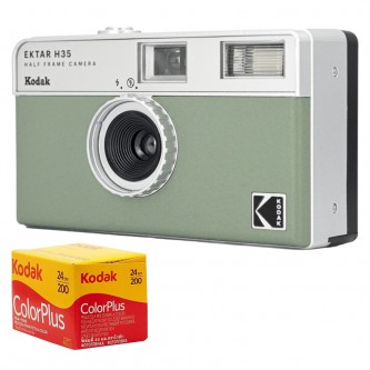 Kodak EKTAR H35 Film Camera Sage m/ 1 film