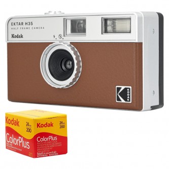 Kodak EKTAR H35 Film Camera Brown m/ 1 film