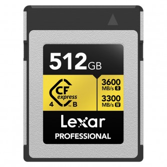 Lexar CFexpress 4.0 Pro Gold R3600/W3300 512GB