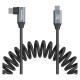 SmallRig 4792 USB-C (Straight) to USB-C (Angled) Coiled Data Cable