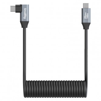 SmallRig 4792 USB-C (Straight) to USB-C (Angled) Coiled Data Cable